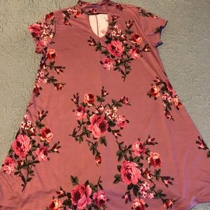 Cut-Out Trapeze Choker Dress